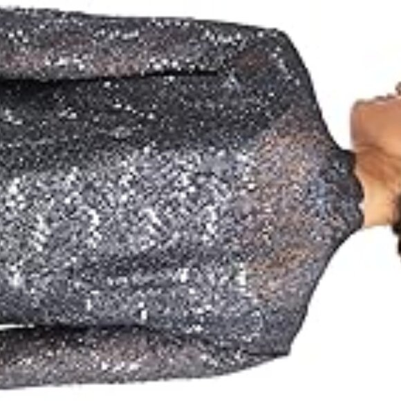 New 3 Piece Shimmery Long Sheer Scalloped Lace Jacket,  Lace TankTop & Pants Sz8 - Picture 4 of 16